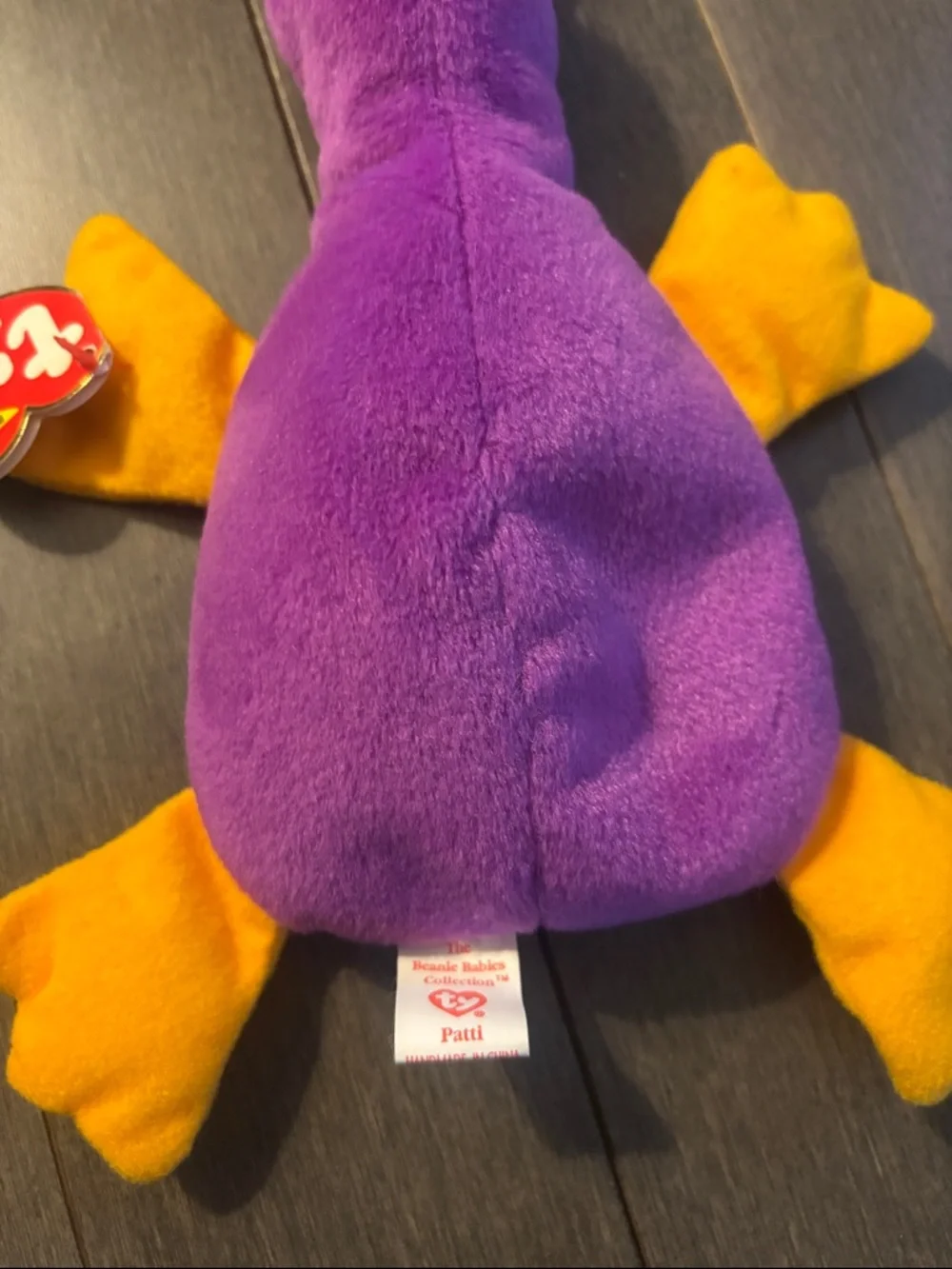 Ty Purple and Yellow Patti the Platypus - Picture 3 of 5